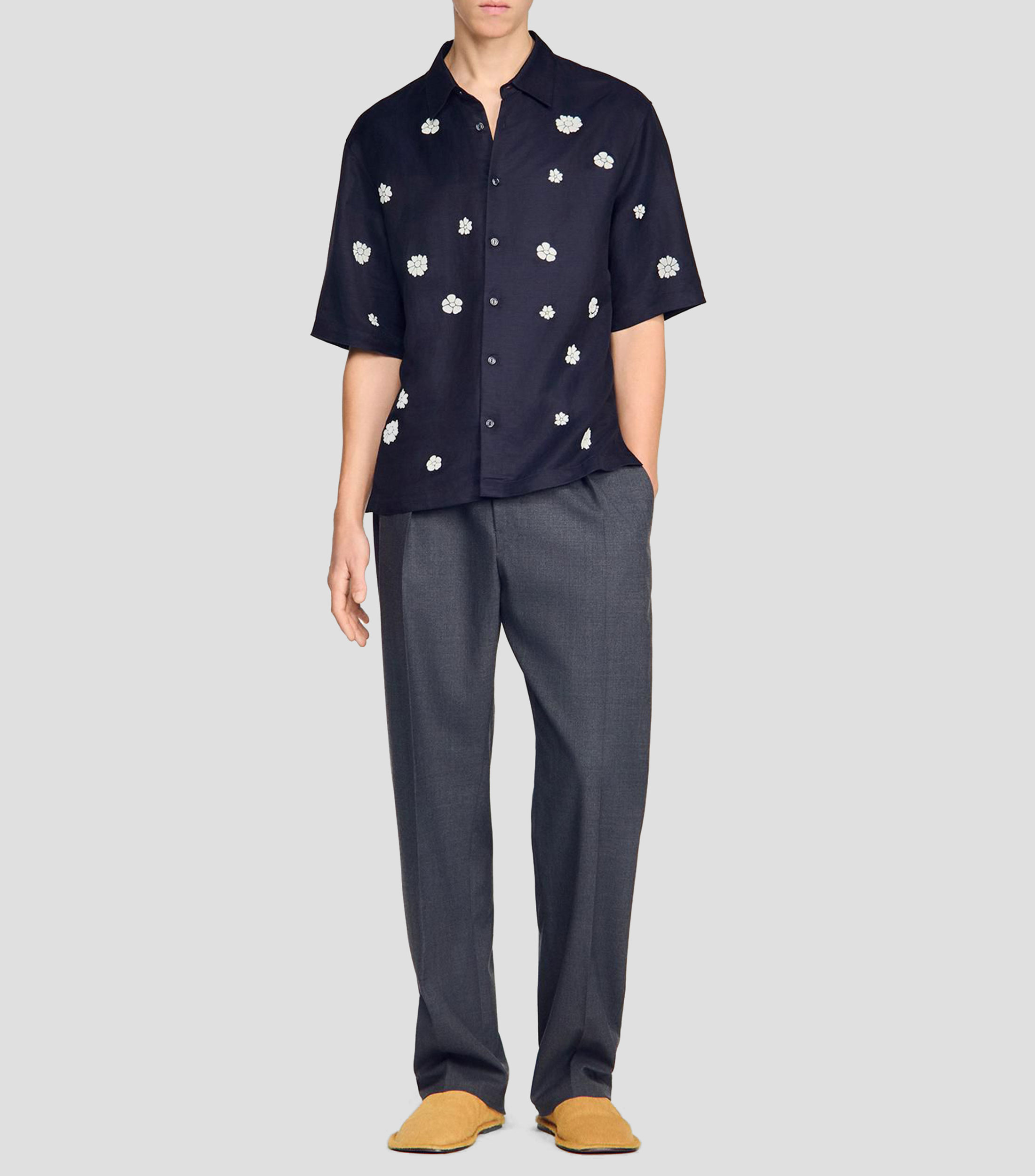 Camisa estampada manga corta Hombre